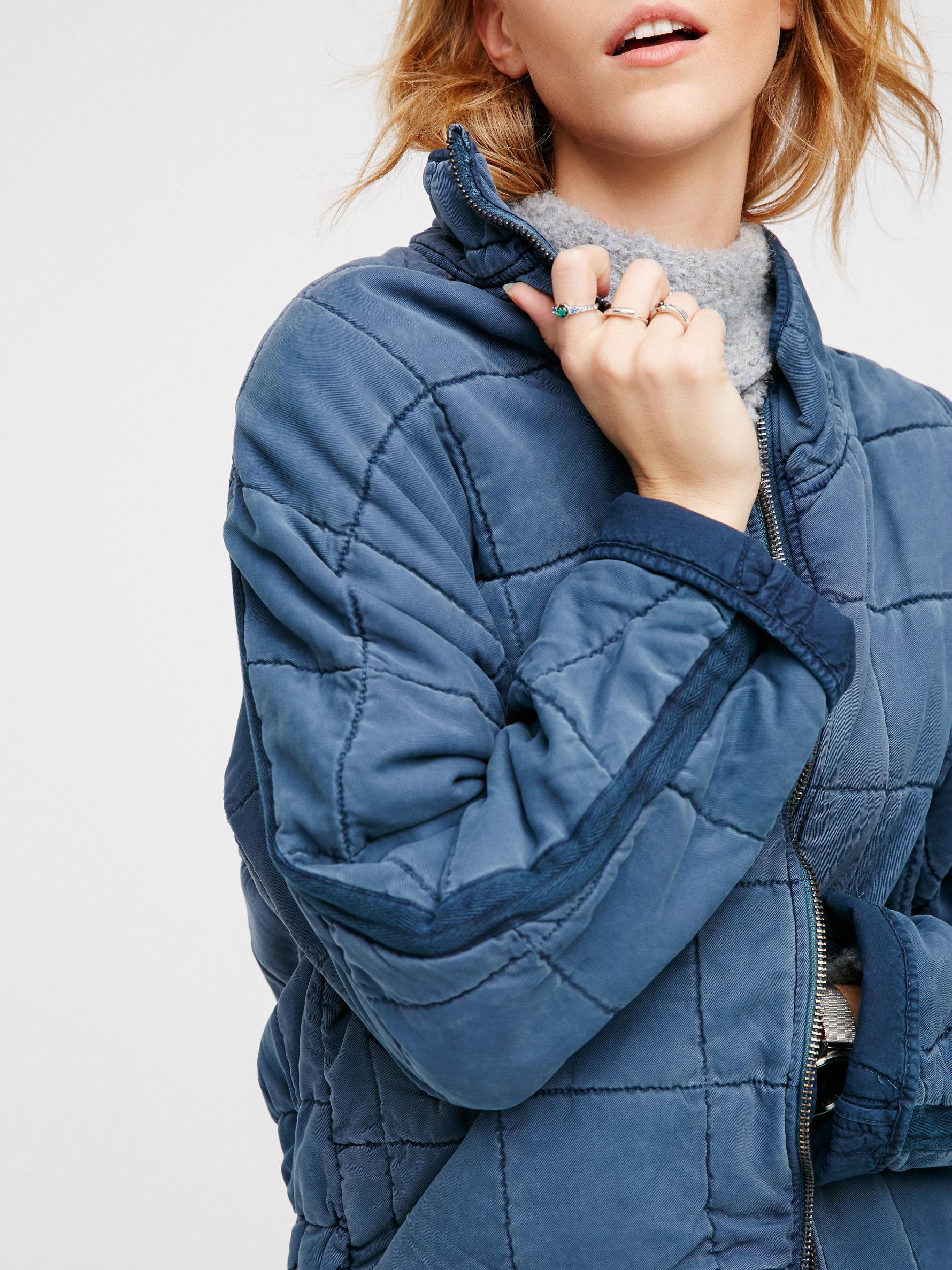 Lyst Free People Dolman Quilted Jacket in Blue
